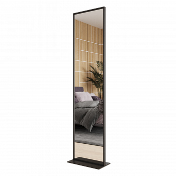 Двустороннее напольное зеркало в чёрной металлической раме STRIDE-2 185 см Двустороннее напольное зеркало в чёрной металлической раме STRIDE-2 185 см